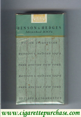 Benson Hedges Menthol 100s cigarettes soft box